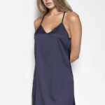 CAMISOLA SATIN NAVY&BLACK - M